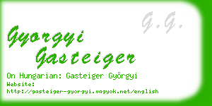 gyorgyi gasteiger business card